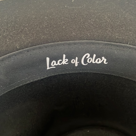 Lack of color XL wide brim hat black velvet worn once - Picture 3 of 5